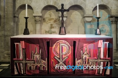 Altar In Winchester Cathedral Stock Photo