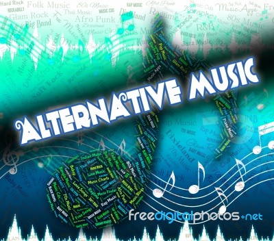 Alternative Music Indicates Sound Tracks And Acoustic Stock Image