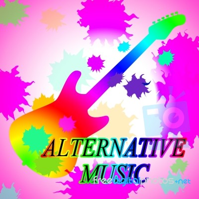 Alternative Music Means Sound Track And Acoustic Stock Image