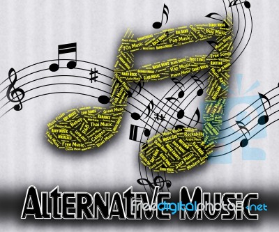 Alternative Music Means Sound Tracks And Acoustic Stock Image