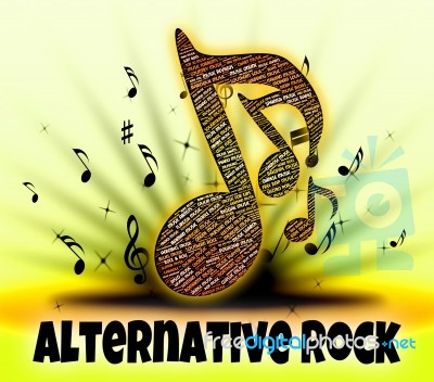 Alternative Rock Represents Sound Tracks And Alternates Stock Image