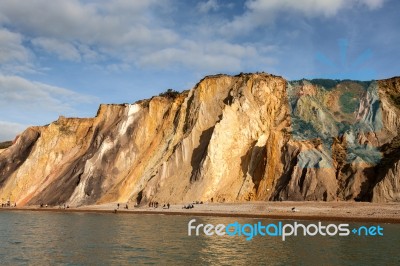 Alum Bay, Isle Of Wight/uk - October 30 : View Of Alum Bay Isle Stock Photo