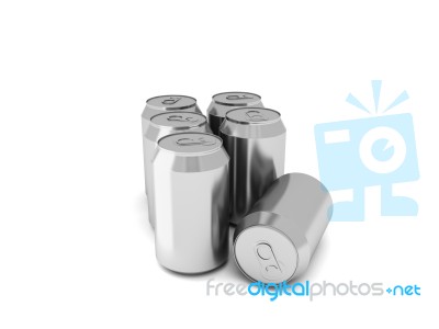 Aluminum Drink Cans Stock Image