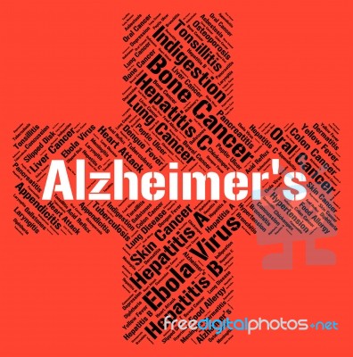 Alzheimer's Disease Indicates Mental Decay And Afflictions Stock Image