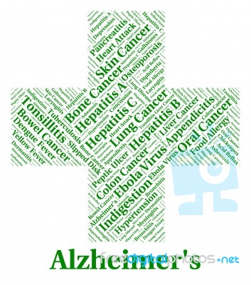 Alzheimer's Disease Means Ill Health And Afflictions Stock Image