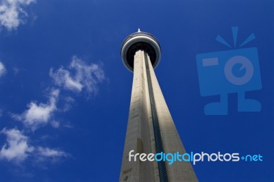 Amazing Cn Tower In The Sky Stock Photo