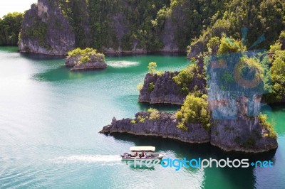 Amazing Island In Raja Ampat Indonesia With Natural Wealth Stock Photo