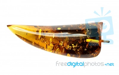 Amber Pendant Stock Photo