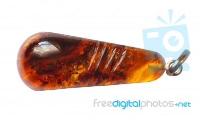 Amber Pendant Stock Photo