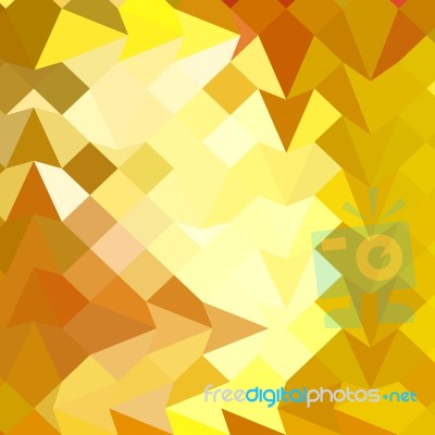 Amber Yellow Abstract Low Polygon Background Stock Image