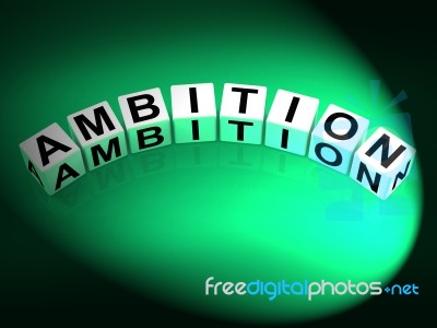 Ambition Dice Show Targets Ambitions And Aspiration Stock Image