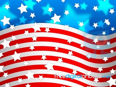 Amercican Flag Background Means Country Pride And America
 Stock Image