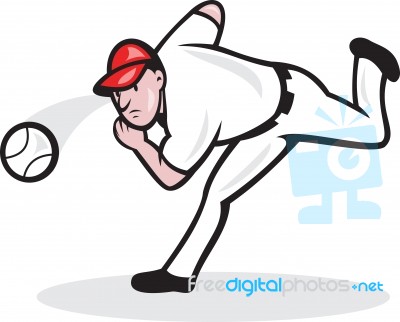 American Baseball Player Pitcher Stock Image