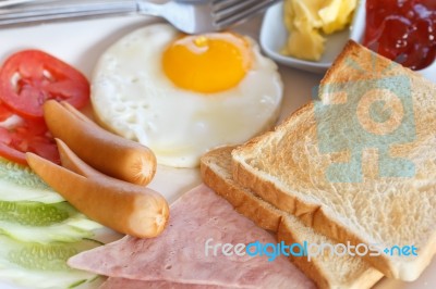 American Breakfast Stock Photo