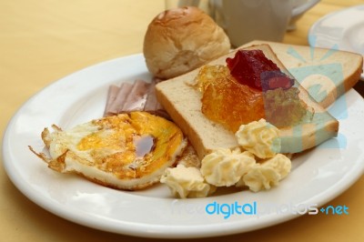 American Breakfast Stock Photo