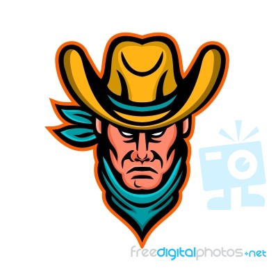 American Cowboy Sports Mascot Stock Image