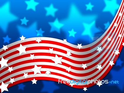 American Flag Background Shows America Stars And Nation Stock Image