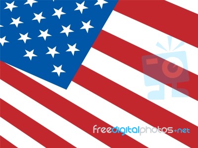 American Flag Background Shows Democracy And Independence Stock Image