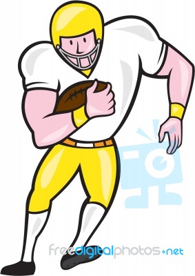 American Football Fullback Front Retro Stock Image