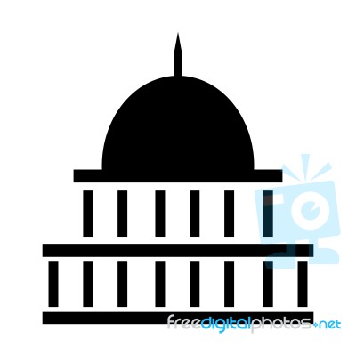 American Government Building Symbol Icon Illustration Ep Stock Image ...