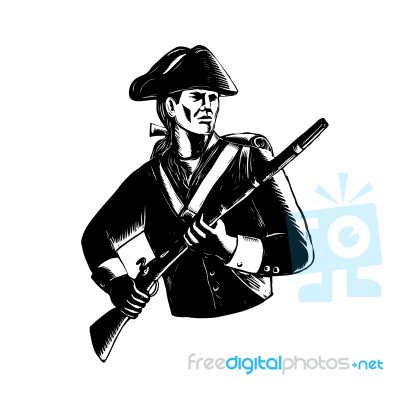 American Patriot Scratchboard Stock Image