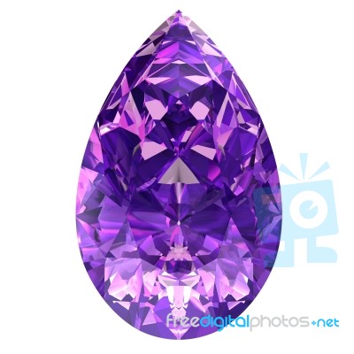 Amethyst On White Background Stock Image