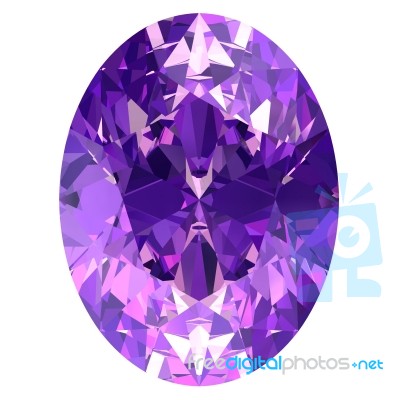 Amethyst On White Background Stock Image