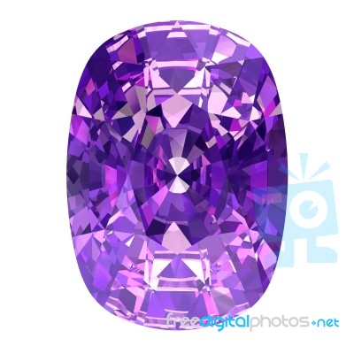 Amethyst On White Background Stock Image