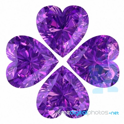 Amethyst On White Background Stock Image