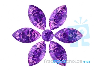 Amethyst On White Background Stock Image