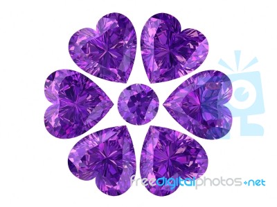 Amethyst On White Background Stock Image