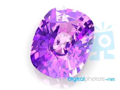 Amethyst On White Background Stock Image