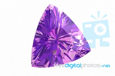 Amethyst  On White Background  Stock Image