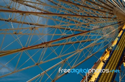 Amusement Park Ferris Wheel Stock Photo