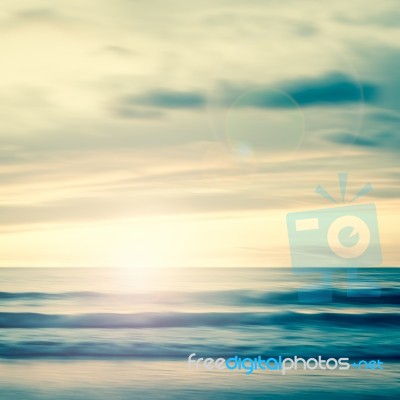 An Abstract Seascape With Blurred Panning Motion Background Stock Photo