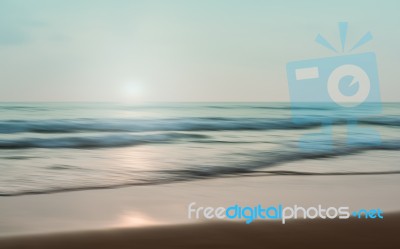 An Abstract Seascape With Blurred Panning Motion Background Stock Photo