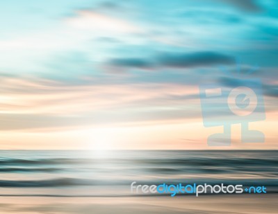 An Abstract Seascape With Blurred Panning Motion Background Stock Photo