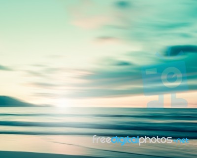 An Abstract Seascape With Blurred Panning Motion Background Stock Photo