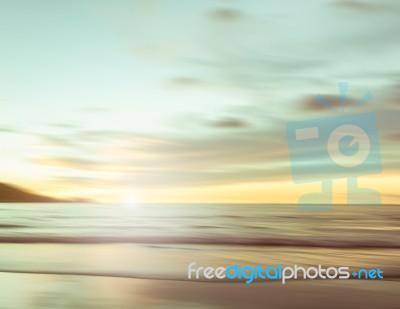 An Abstract Seascape With Blurred Panning Motion Background Stock Photo