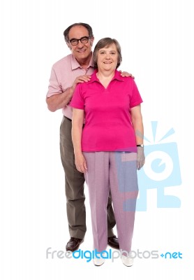 An Aged Loving Couple Stock Photo