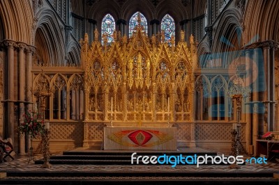 An Altar At Ely Cathedral Stock Photo