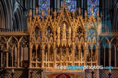 An Altar In Ely Cathedral Stock Photo