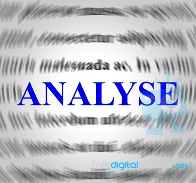 Analyse Definition Represents Data Analytics And Analysis Stock Image