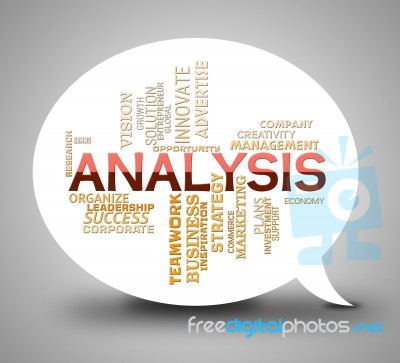 Analysis Bubble Means Data Analytics And Analyse Stock Image