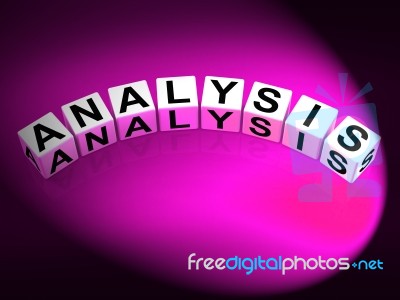 Analysis Dice Represent Research Scrutiny Reasoning And Analytic… Stock Image