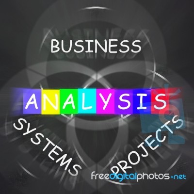 Analysis Displays Analyzing Business Systems And Projects Stock Image