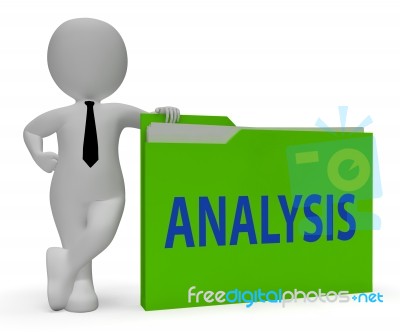 Analysis Folder Indicates Data Analytics And Analyse 3d Renderin… Stock Image