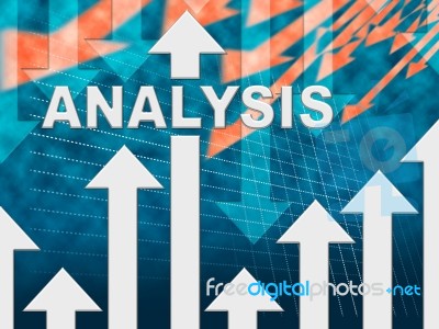 Analysis Graph Shows Data Analytics And Research Stock Image