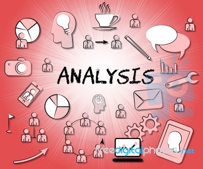 Analysis Icons Means Symbols Investigate And Investigation Stock Image