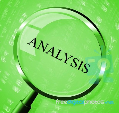 Analysis Magnifier Represents Data Analytics And Analyse Stock Image